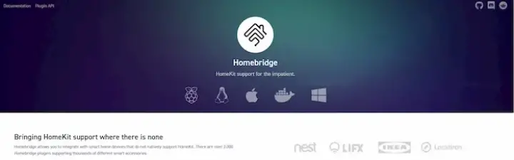 The HomeBridge website