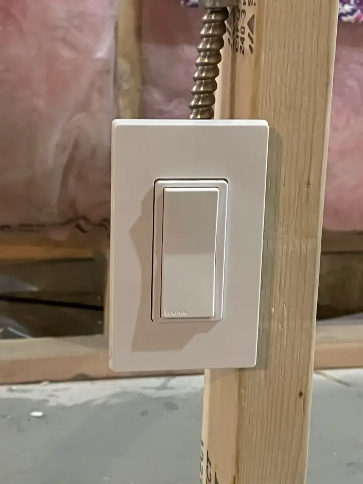 The Leviton Smart Switch upclose